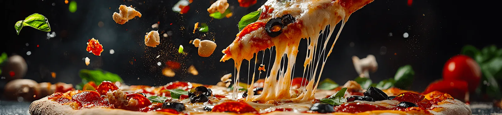 Wood-fired pizza oven glowing with flames at Test Pizza Template in Los Angeles